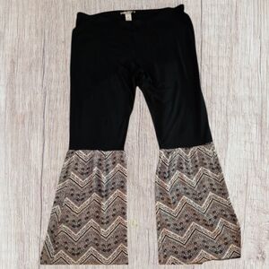 BOHO Womens Flare Stretch Waist Pants XL Tall